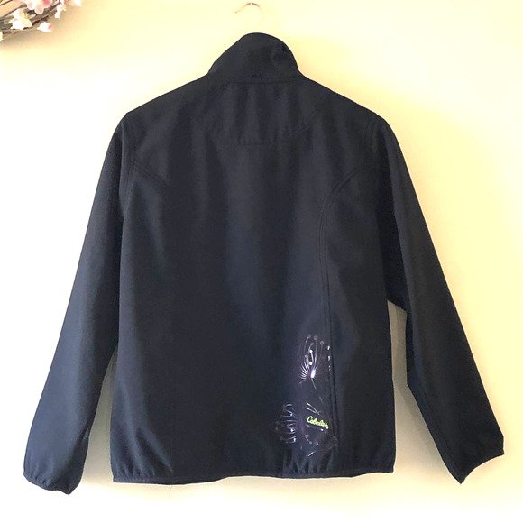 Cabela's Soft Shell Jacket Full Zip Floral Black size M - Picture 4 of 10